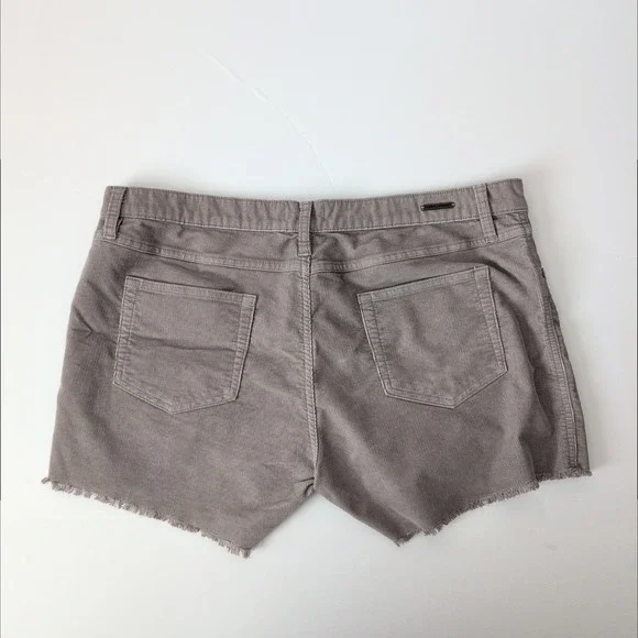 CARVE Designs Corduroy Cutoff Shorts Taupe Frayed Hem Women's‎ Size 12 - Picture 3 of 4
